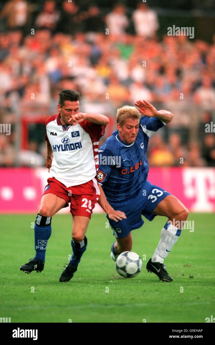 Calcio tedesco - DFB-Ligapokal 2000 - Primo round - Amburgo SV V Hertha BSC Berlin Foto Stock