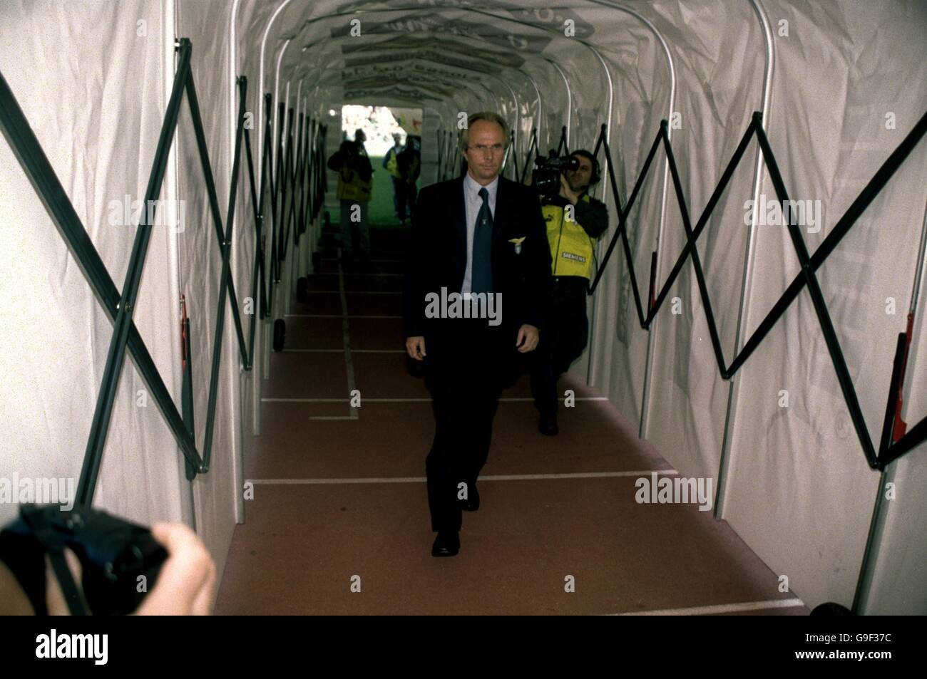 Il manager del New England Sven Goran Eriksson torna al spogliatoio dopo la partita laziale contro Brescia Foto Stock