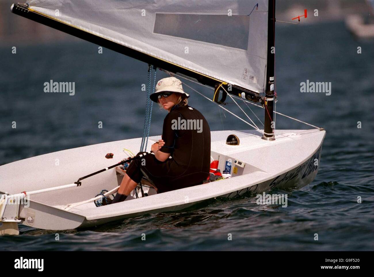 Sydney 2000 Olympic Games - vela - Femminile Europa. Shirley Robertson, Gran Bretagna Foto Stock