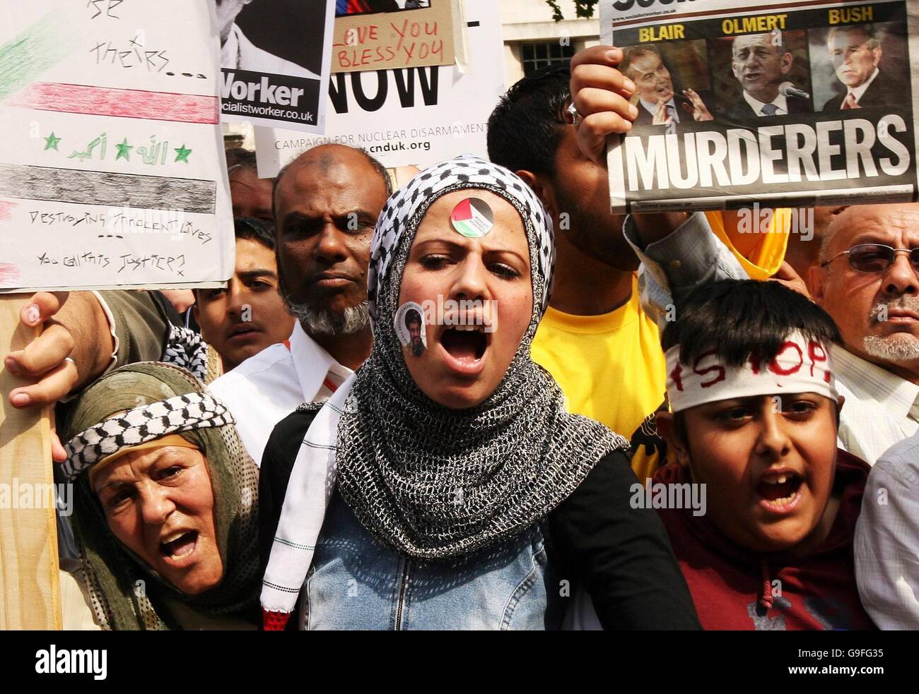 Fermare la guerra Demo in Londra Foto Stock