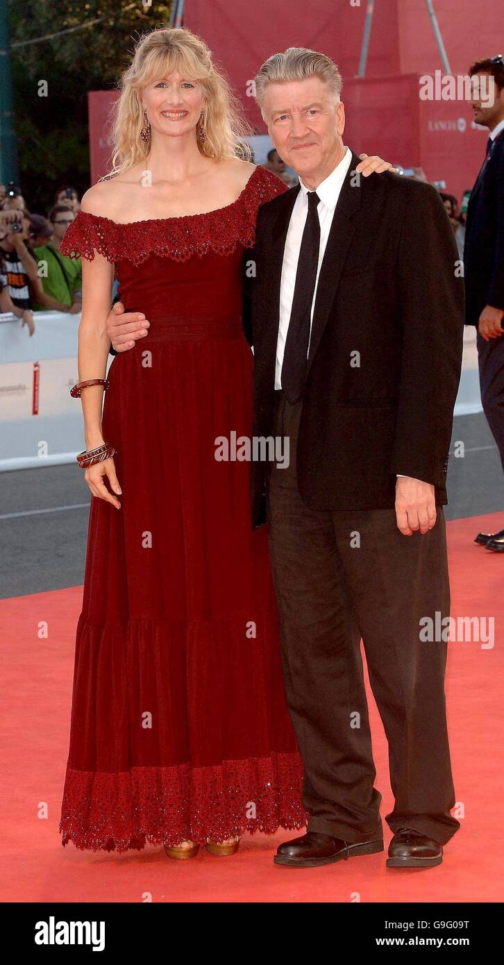 Laura Dern e David Lynch partecipano alla prima di Inland Empire al Palazzo del Casino di Venezia durante il 63° Festival del Cinema di Venezia. Foto Stock