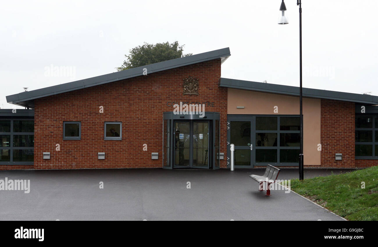 Vedute generali della Corte militare di Bulford al campo militare di Bulford nel Wiltshire. Foto Stock