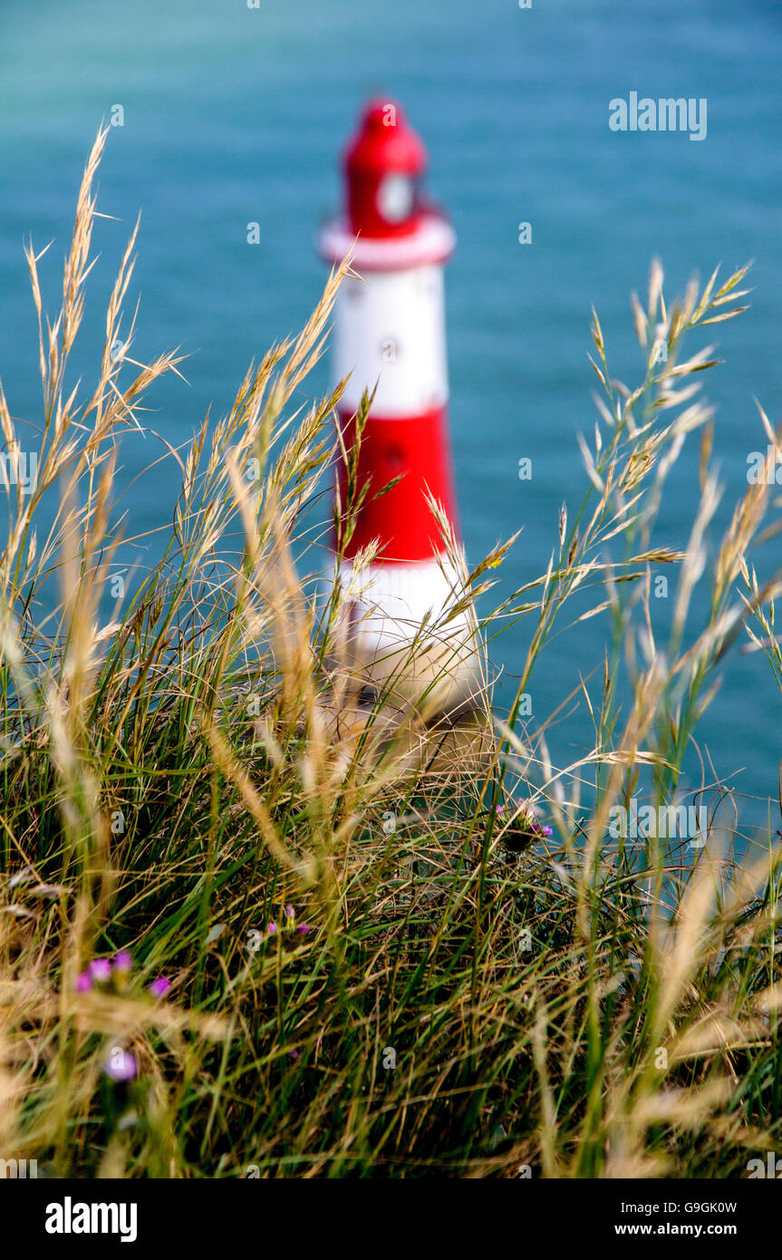 Beachy Head Lighthouse a Eastbourne. Foto Stock