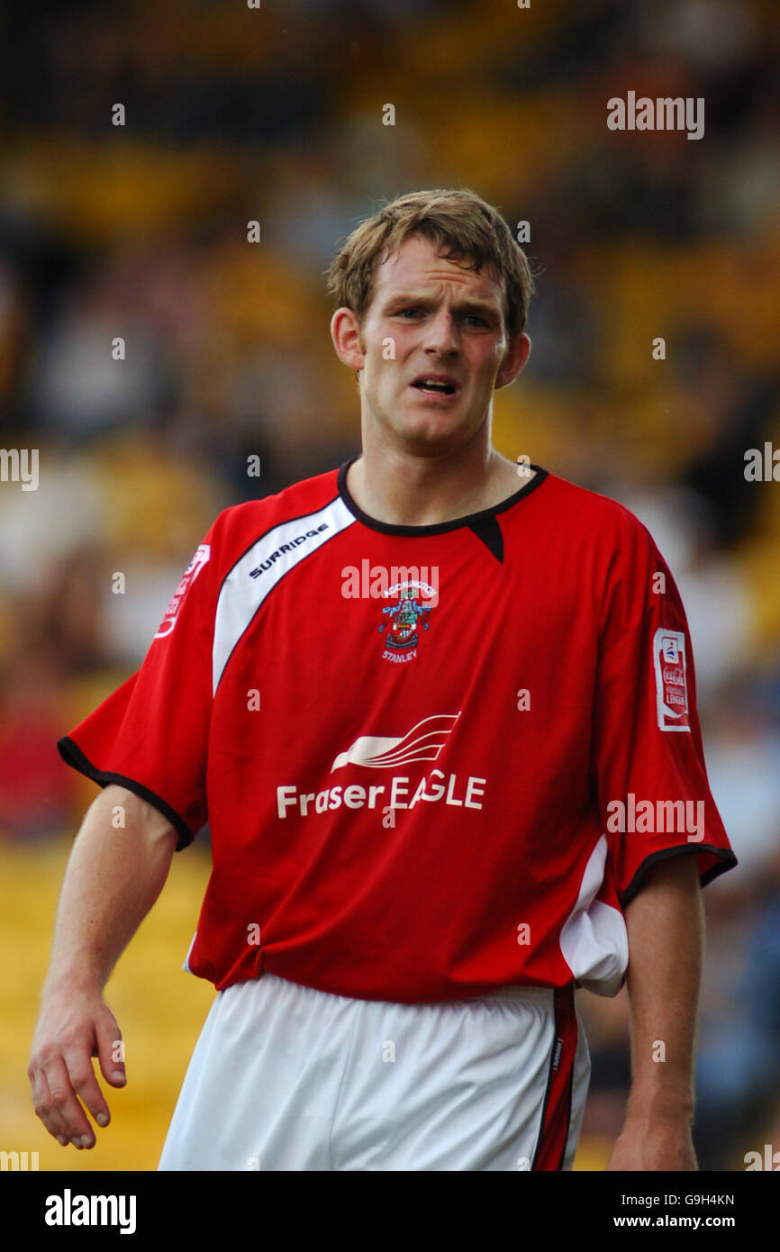 Calcio - Coca-Cola Football League Two - Mansfield Town v Accrington Stanley - Field Mill. Andrew Todd, Accmington Stanley Foto Stock