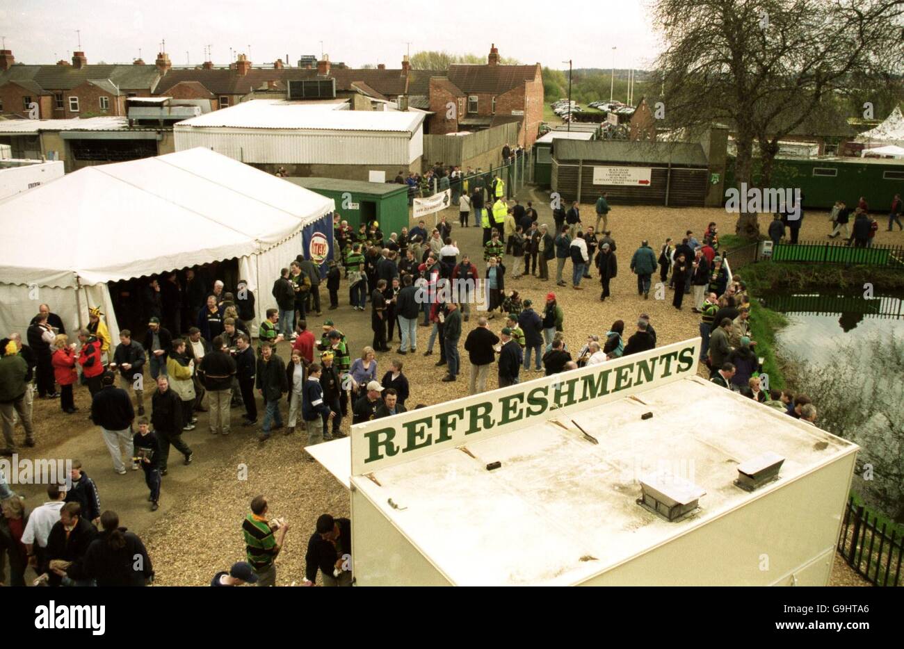 Rugby Union - Heineken Cup - quarti di finale - Northampton / Wasps. Il rinfresco tende ai Franklin Gardens di Northampton Foto Stock