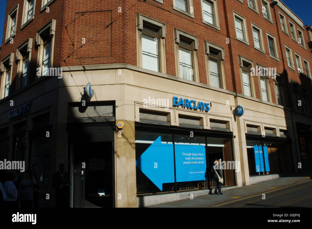 Stock, negozi di Nottingham. Barclays Bank, Nottingham Foto Stock