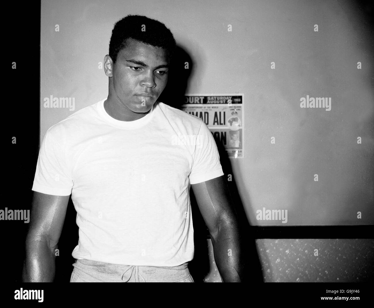 Boxing - World Heavyweight Championship - Muhammad Ali v Brian London - Muhammad Ali della formazione Foto Stock