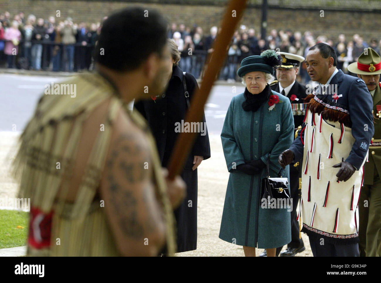La Regina Elisabetta II partecipa alla dedicazione del New Zeland Memorial a Hyde Park, Londra, Foto Stock