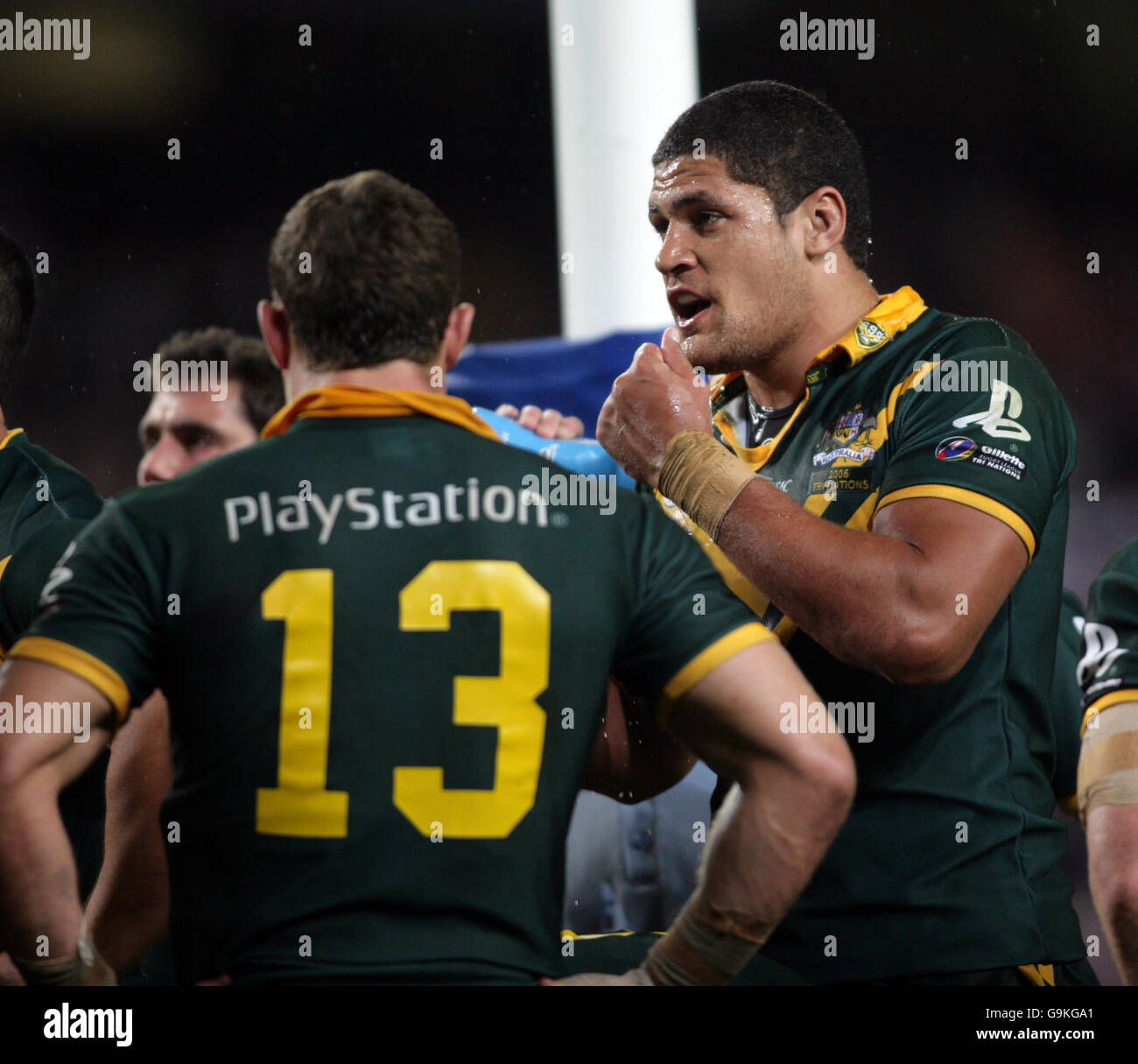 Rugby League - Gillette Tri-Nations tournament - Australia v Gran Bretagna - Aussie Stadium Foto Stock