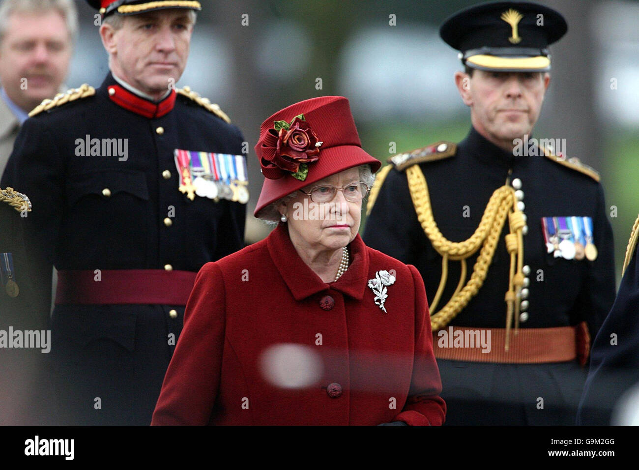 Il principe William passando a Sandhurst Foto Stock