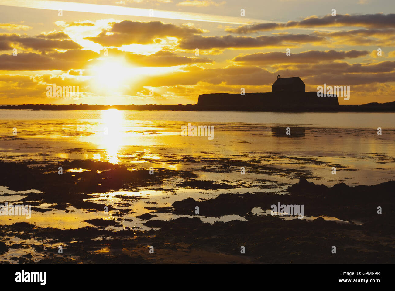 Chiesa nel mare, Llangwyfan, Aberffraw, Foto Stock