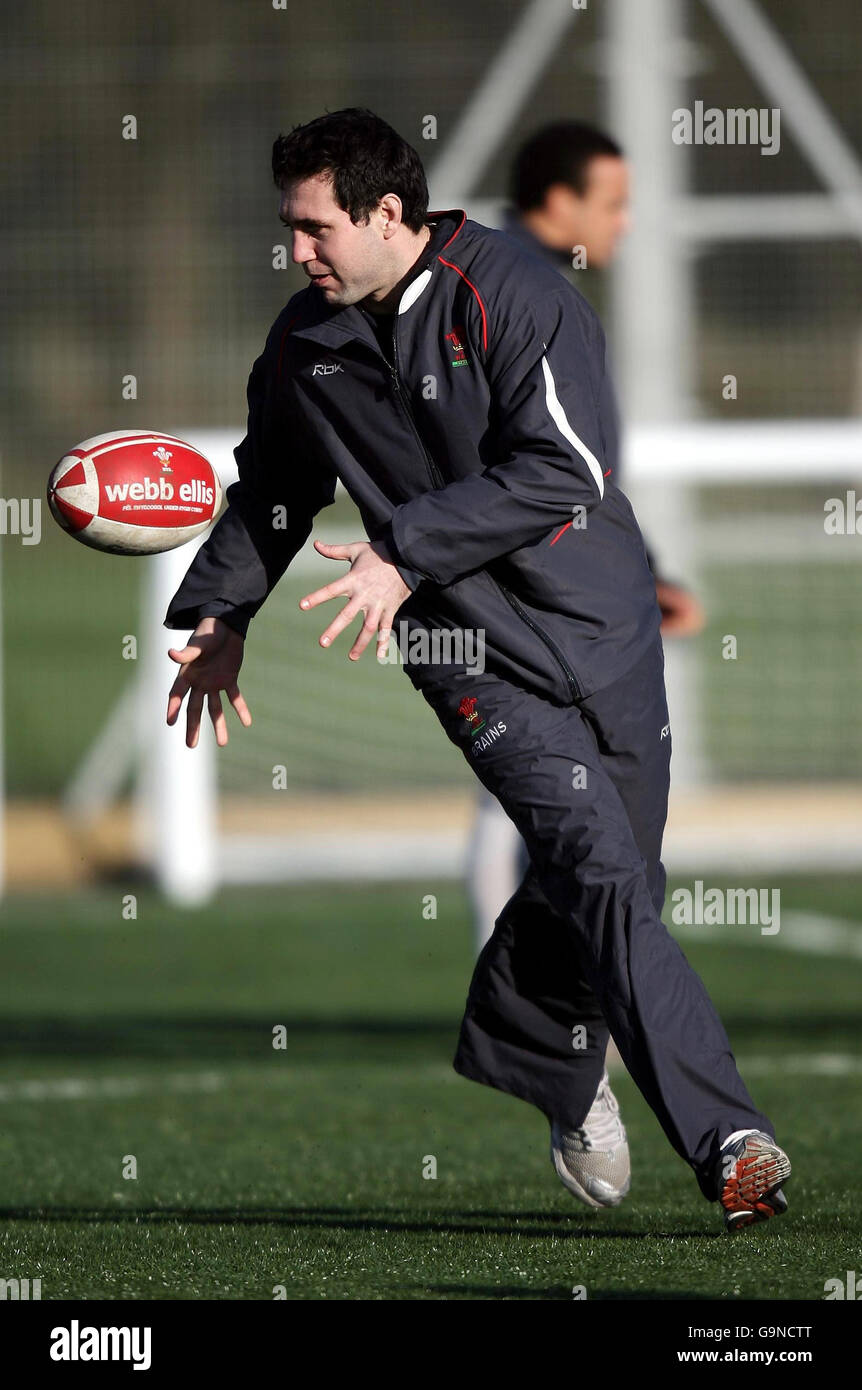 Rugby Union - Galles Formazione - Istituto di Lingua gallese dello Sport - Cardiff Foto Stock