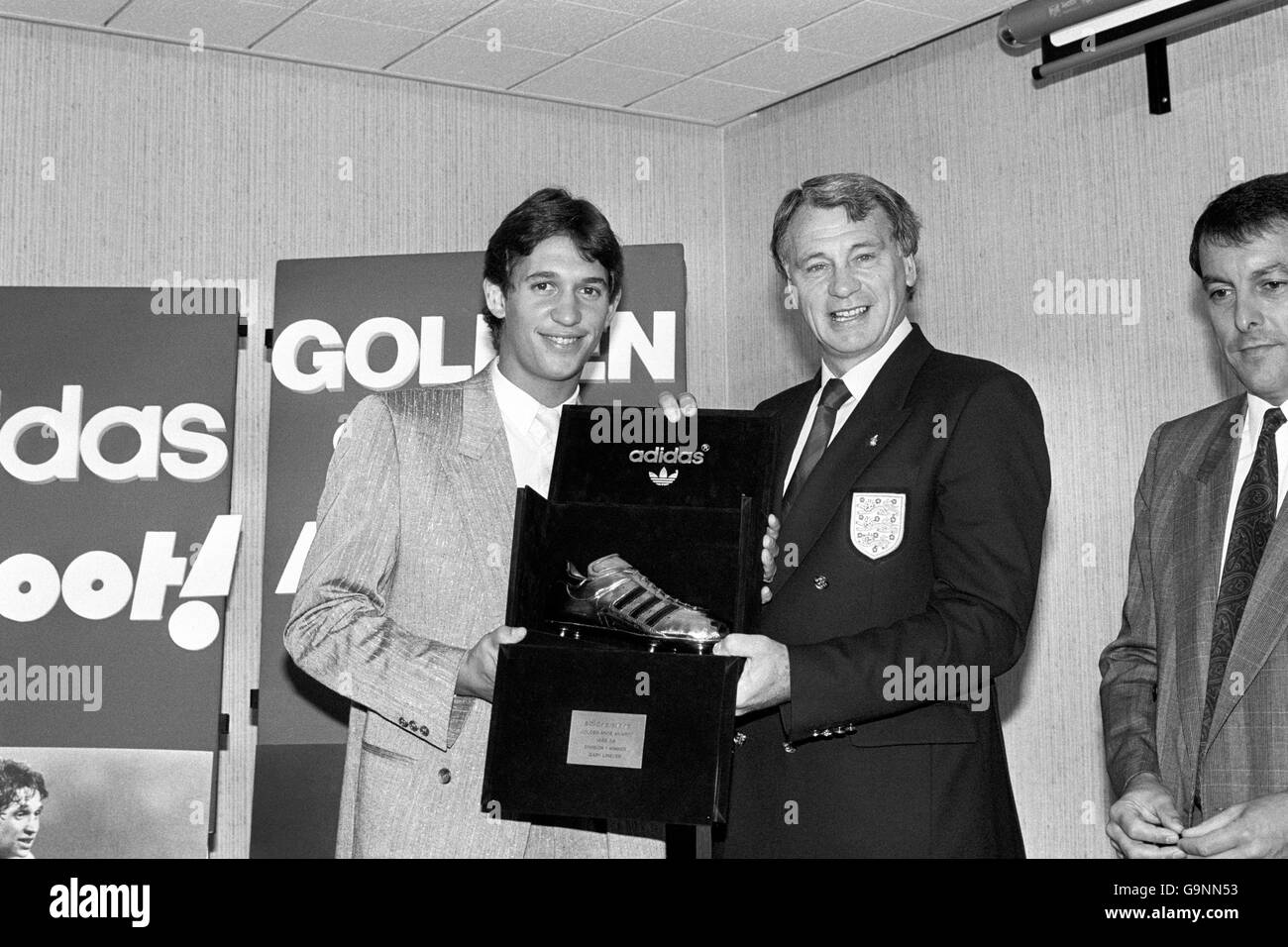 Calcio - Gary Lineker e Bobby Robson - Foto Stock