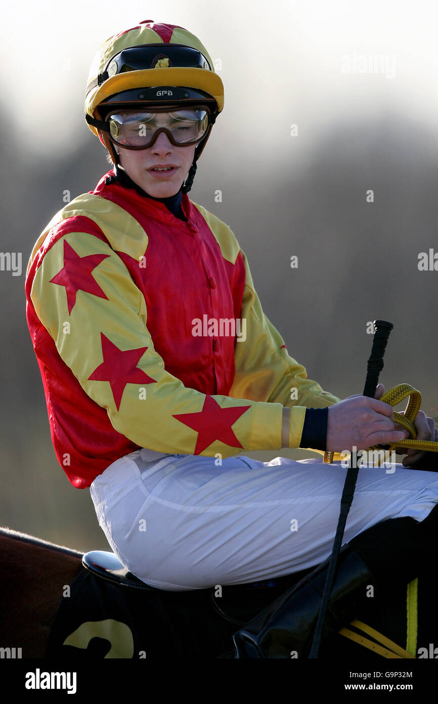 Corse ippiche - Ippodromo di Wolverhampton. Jockey James Doyle Rides vincitore del Pontinsbingo.com handicap Pop Music Foto Stock