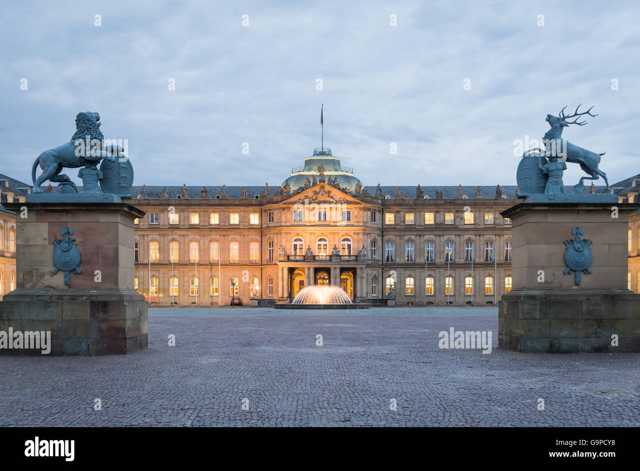 Neues Schloß Stuttgart, Germania Foto Stock