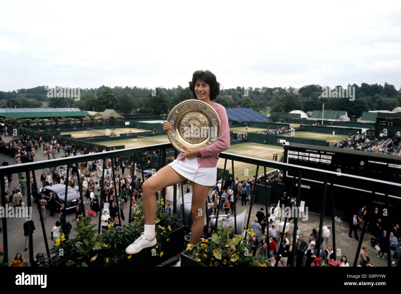 Tennis - Wimbledon Champion - Virginia Wade - Londra - 1977 Foto Stock