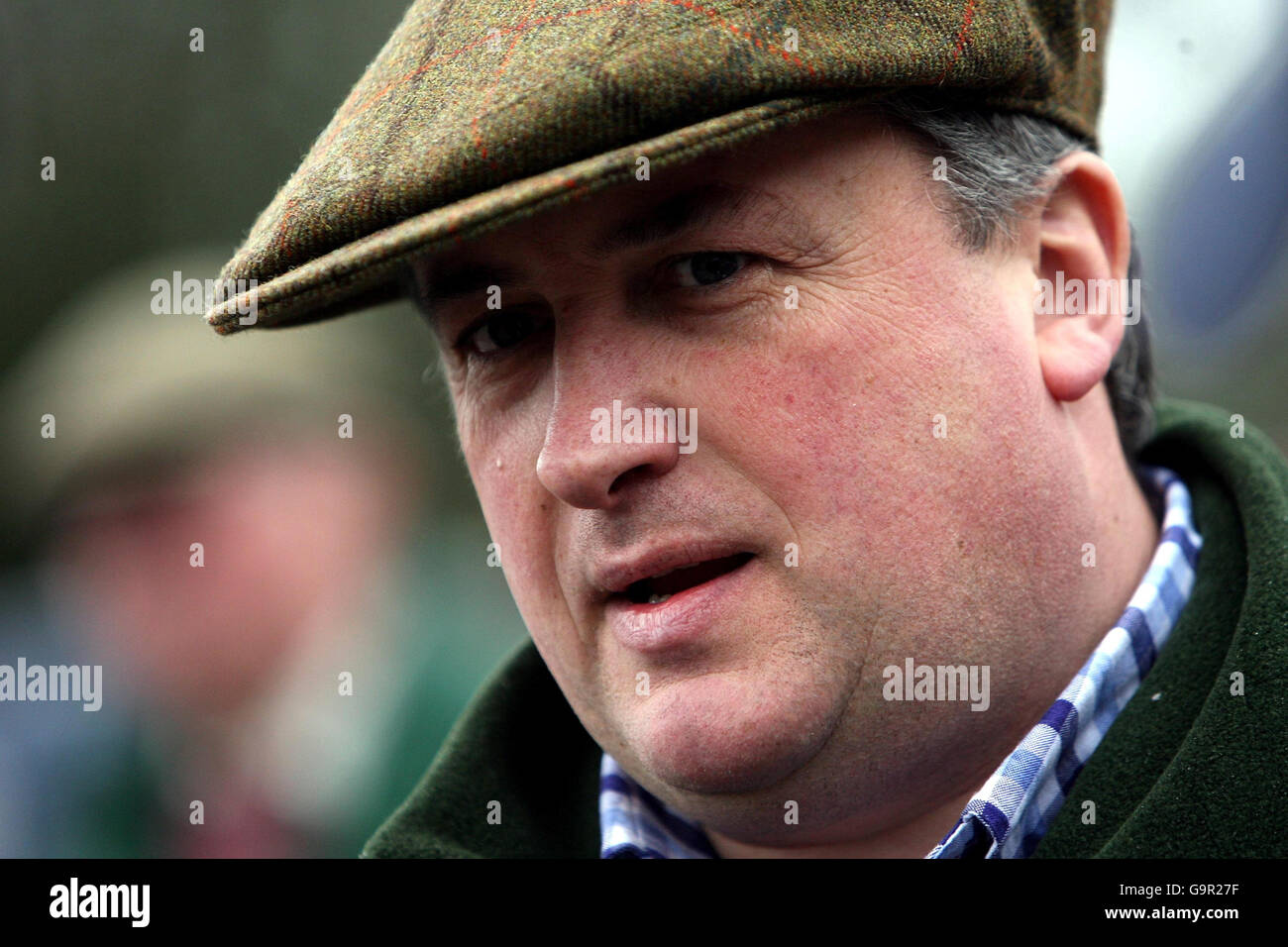 Corse ippiche - Paul Nicholls stalla visita. Paul Nicholls del addestratore della stella del Kauto alle stalle della fattoria del Manor, Ditcheat, Somerset. Foto Stock