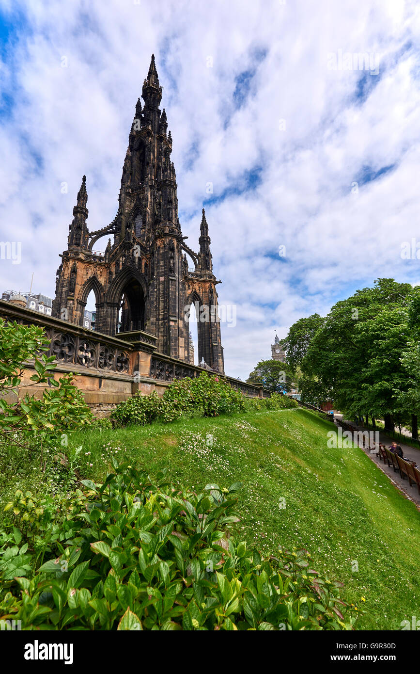 Il monumento di Scott Edinburgh Foto Stock