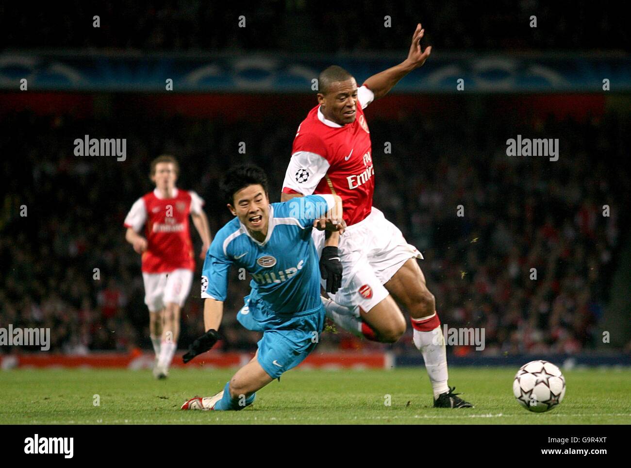 Soccer - UEFA Champions League - Primo Round Knockout - Seconda tappa - Arsenal v PSV Eindhoven - Emirates Stadium Foto Stock