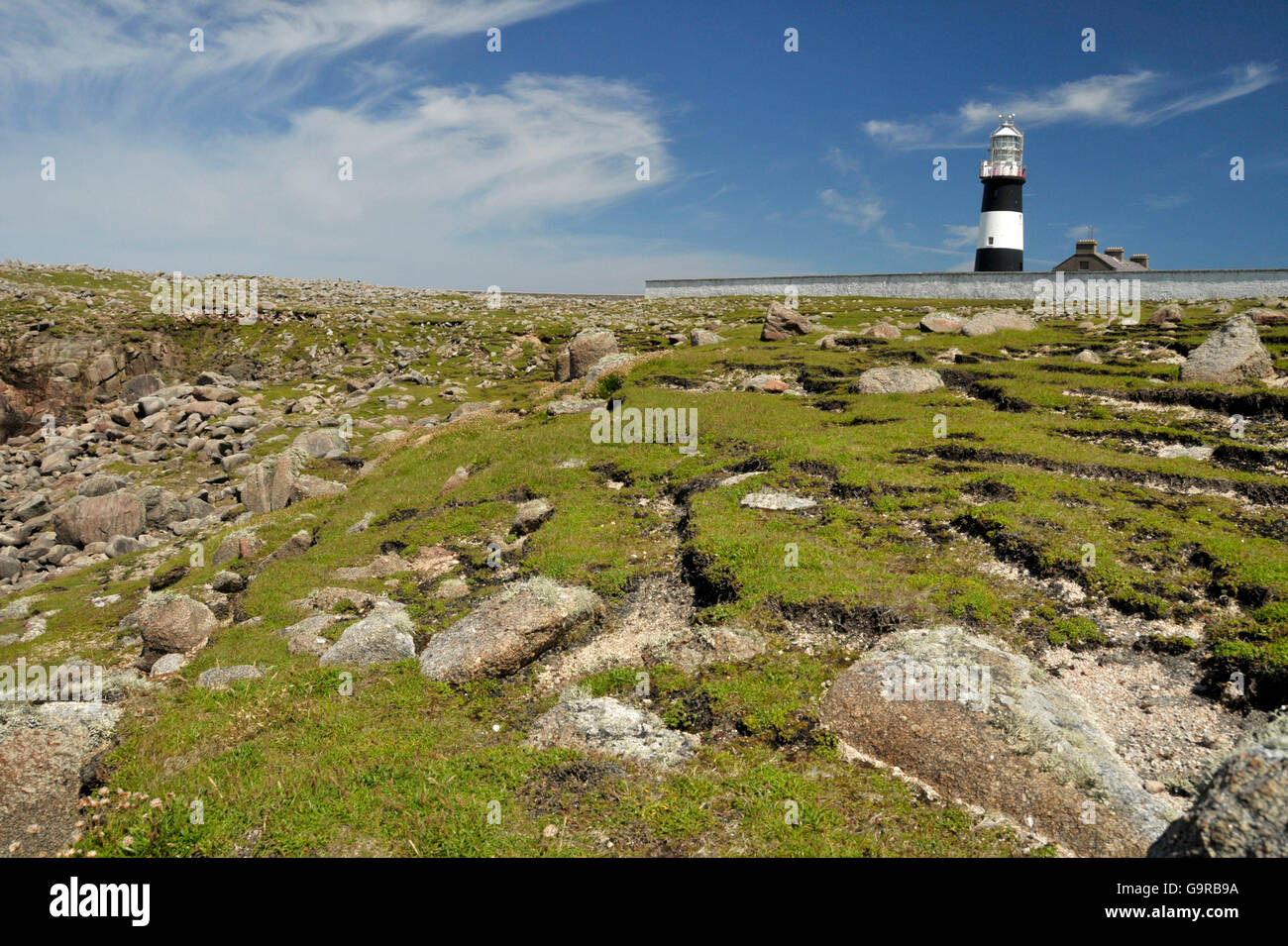Faro, Tory Island, County Donegal, Irlanda Foto Stock