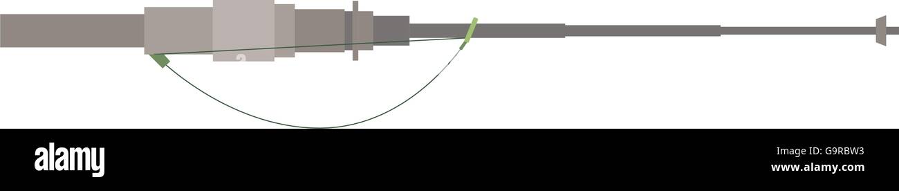 Icona cartoon arpione per la subacquea della caccia e della pesca Illustrazione Vettoriale