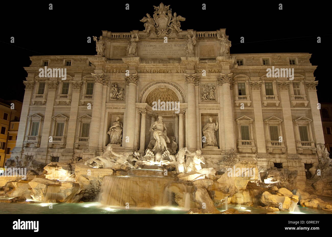 Fontana di Trevi, Roma, Lazio, Italia / Fontana di Trevi, architetto Nicola Salvi Foto Stock