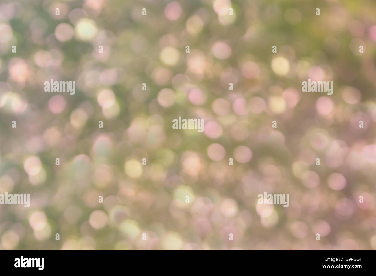 Scintilla colorati e soffiare bokeh di fondo naturale nella meravigliosa fantasia rosa e giallo verde sfondo pastello Foto Stock