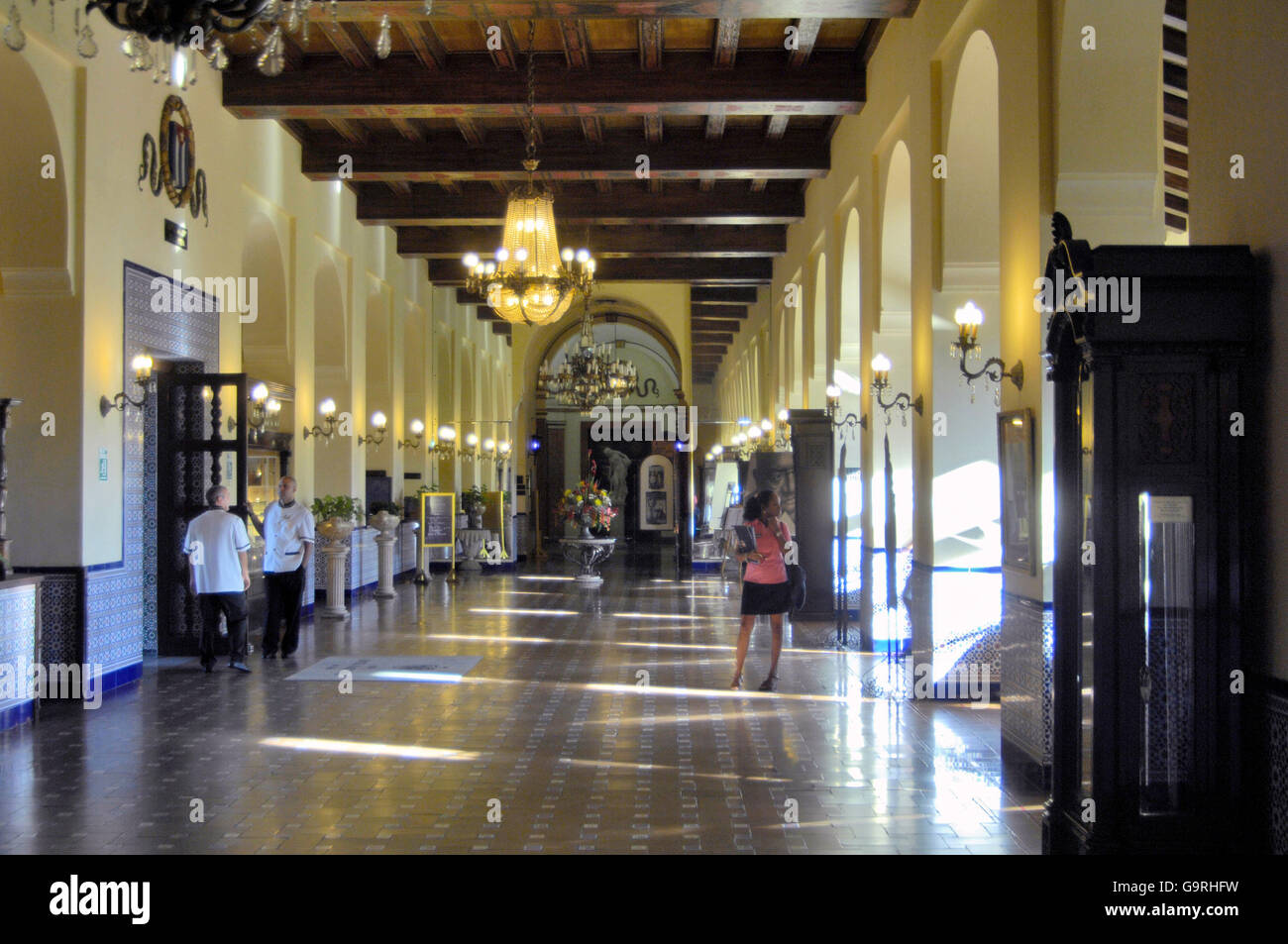 Piano terra, lobby, l'Hotel Nacional de Cuba, La Habana, Cuba Foto Stock