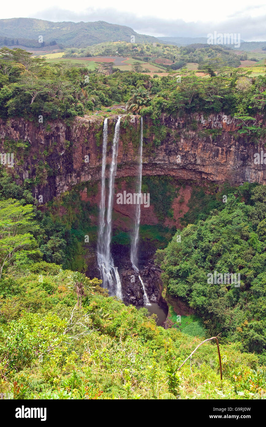 Chamarel falls, Mauritius, Africa / Chamarel Foto Stock
