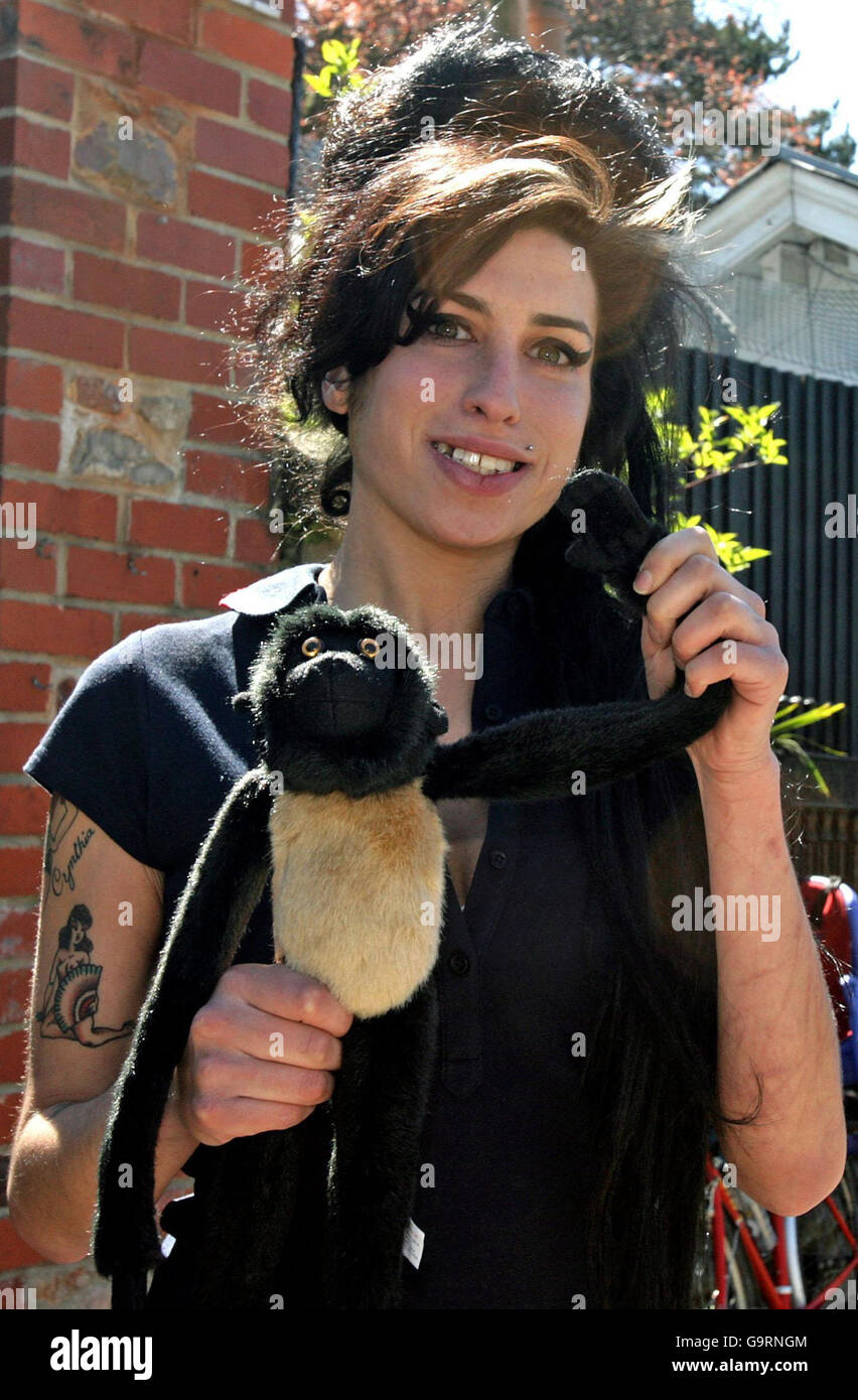 Amy Winehouse Vodafone TBA - Zoo di Bristol photocall Foto Stock