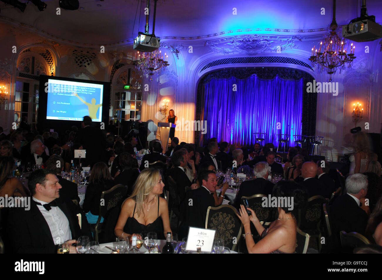 Credo che per ottenere la Cena di Gala - Savoy Hotel Foto Stock