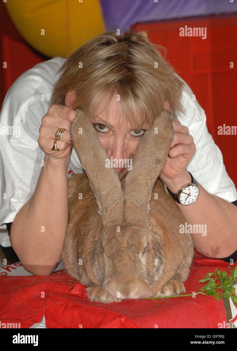 Ingrid Tarrant lancia la Pasqua a Hamleys - Londra Foto Stock