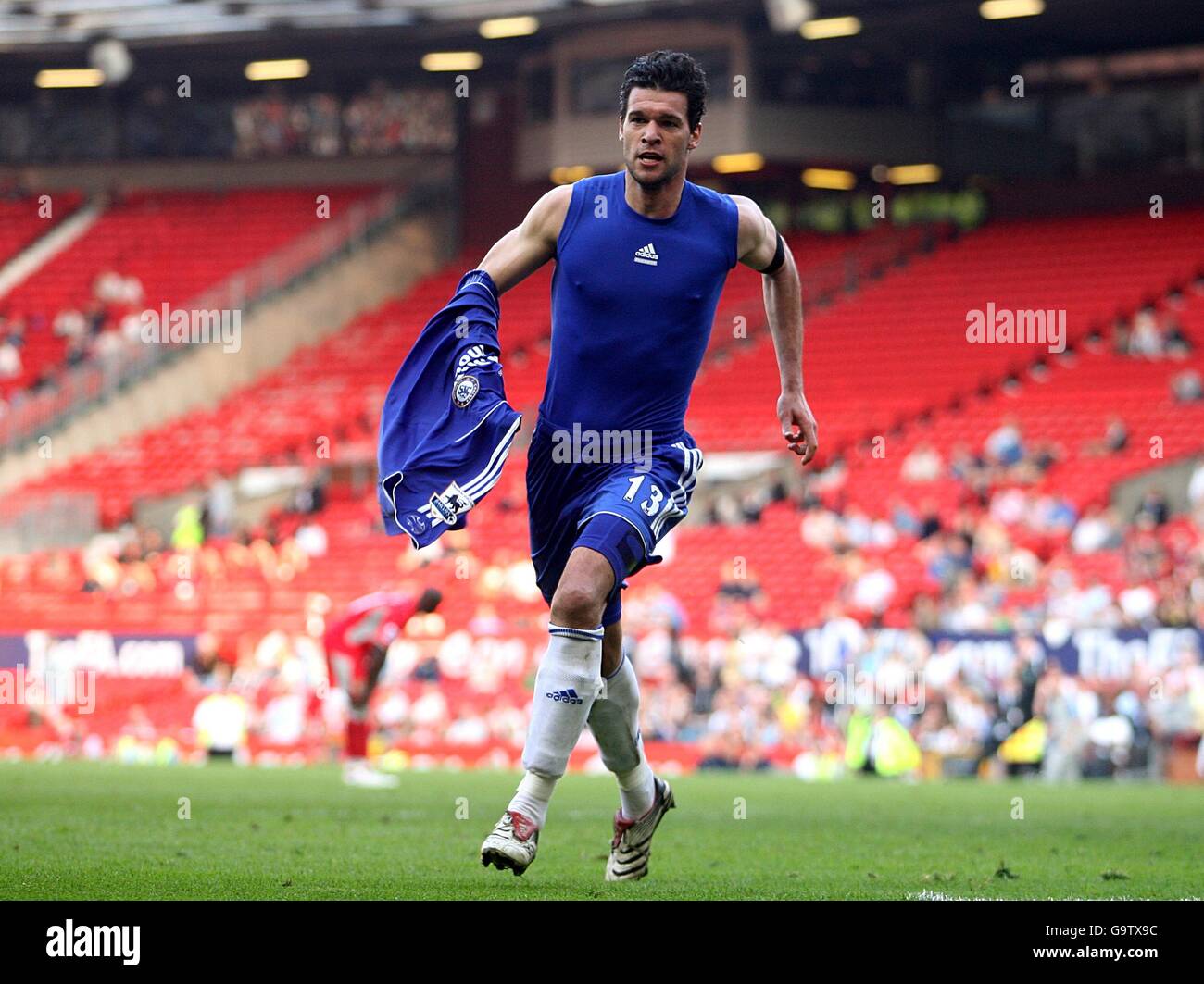 Calcio - fa Cup - Semifinale - Blackburn Rovers v Chelsea - Old Trafford. Michael Ballack di Chelsea celebra il secondo obiettivo del gioco Foto Stock