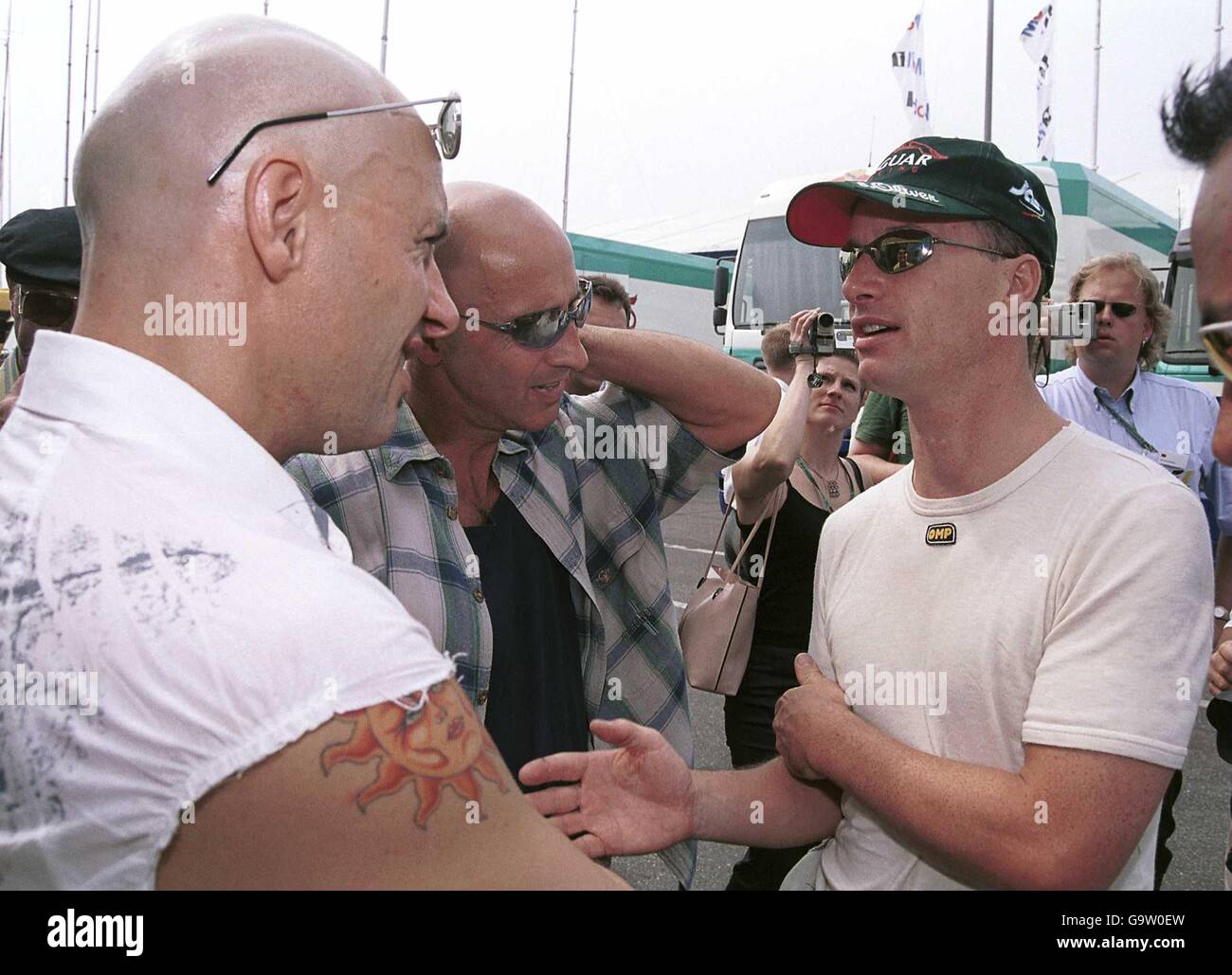 Eddie Irvine con destra ha detto Fred al Grand tedesco Premio Foto Stock