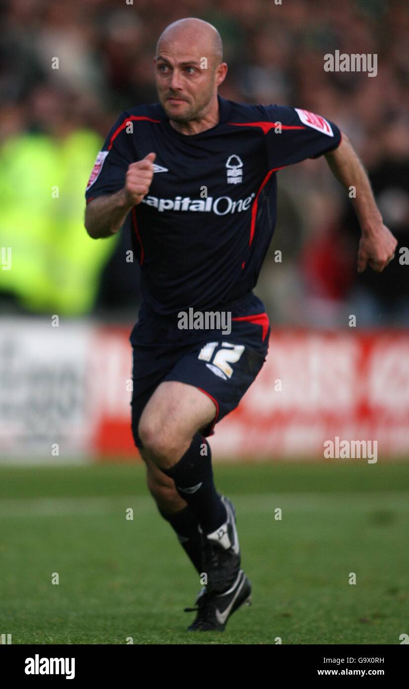 Calcio - Coca-Cola Football League One - Semifinale Play-Off - prima tappa - Yeovil Town v Nottingham Forest - Huish Park. Alan Wright, Nottingham Forest Foto Stock