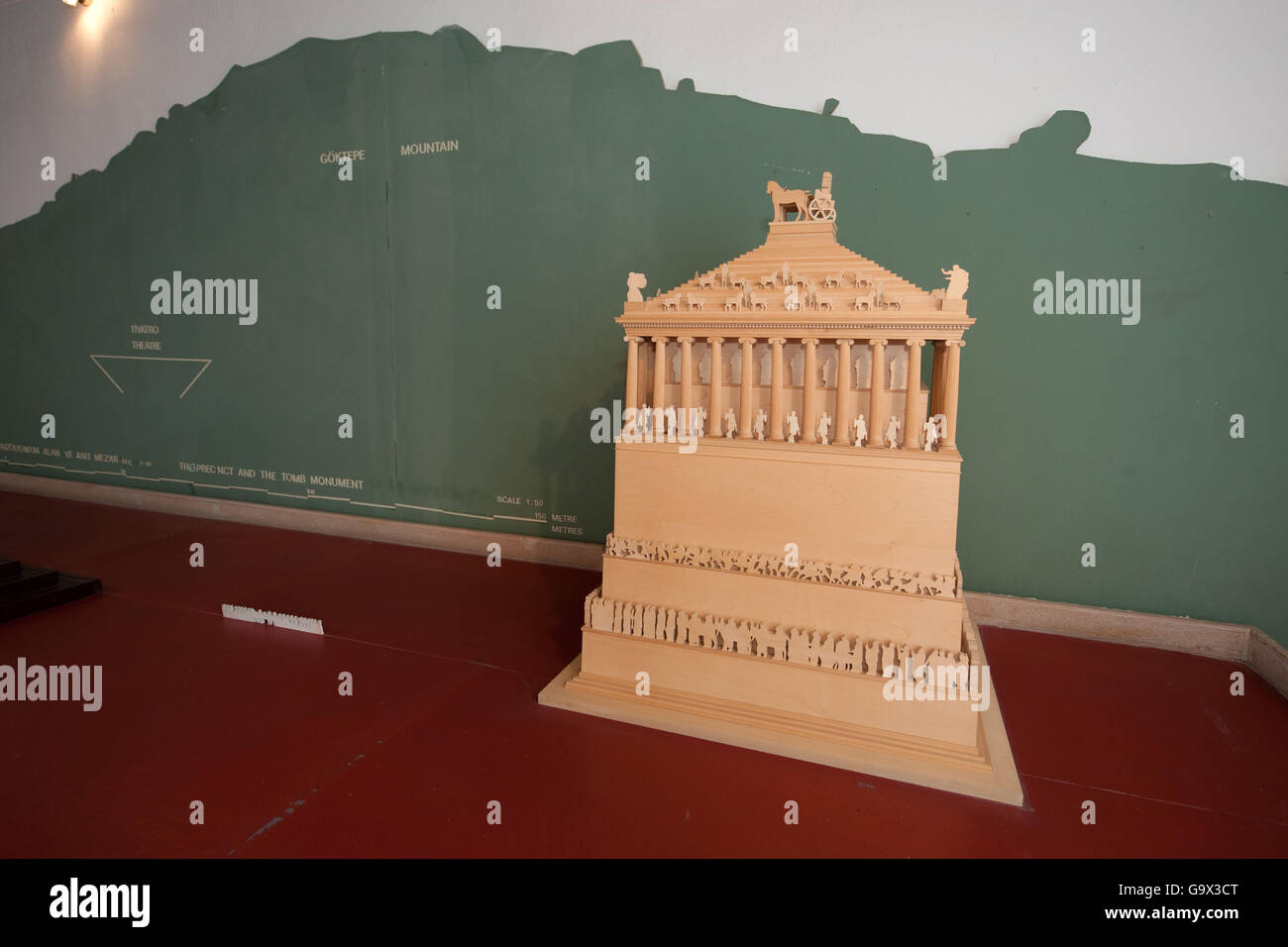 Mausoleo di Mausolos, Maussollos, tomba, Sette Meraviglie del Mondo, antichità, dai tempi antichi, Halikarnassos, Bodrum, Mugla, Turchia, Asia Foto Stock