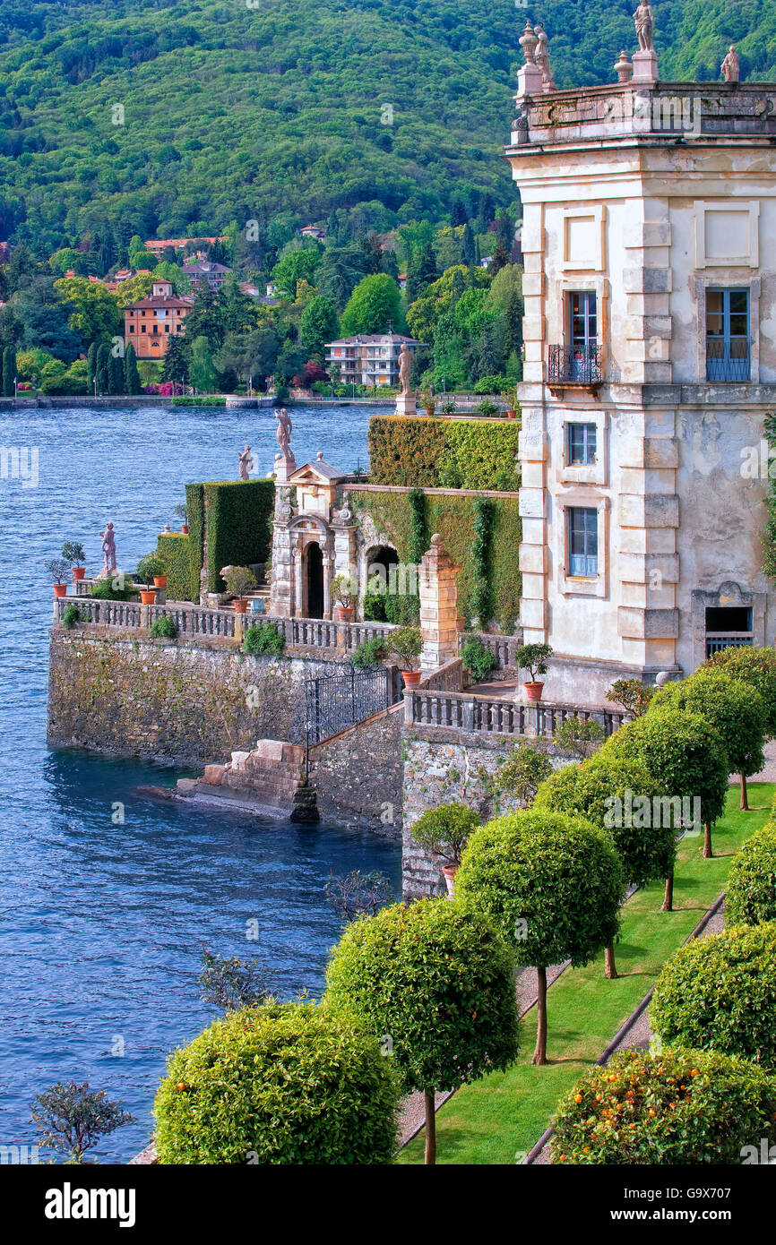 Giardini di Carlo Borromeo palace, Isola Bella, nel Lago Maggiore Foto Stock
