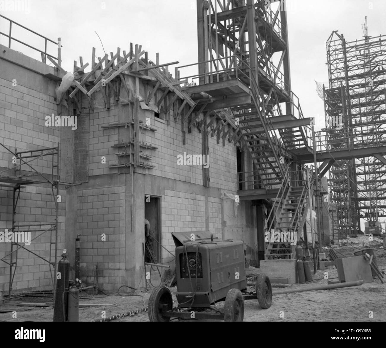 Immagine dalla Convair/General Dynamics Astronautics Atlas negative Collection, che mostra lo studio di pressurizzazione subacquea durante i test missilistici del 17 febbraio 1969. Foto Stock