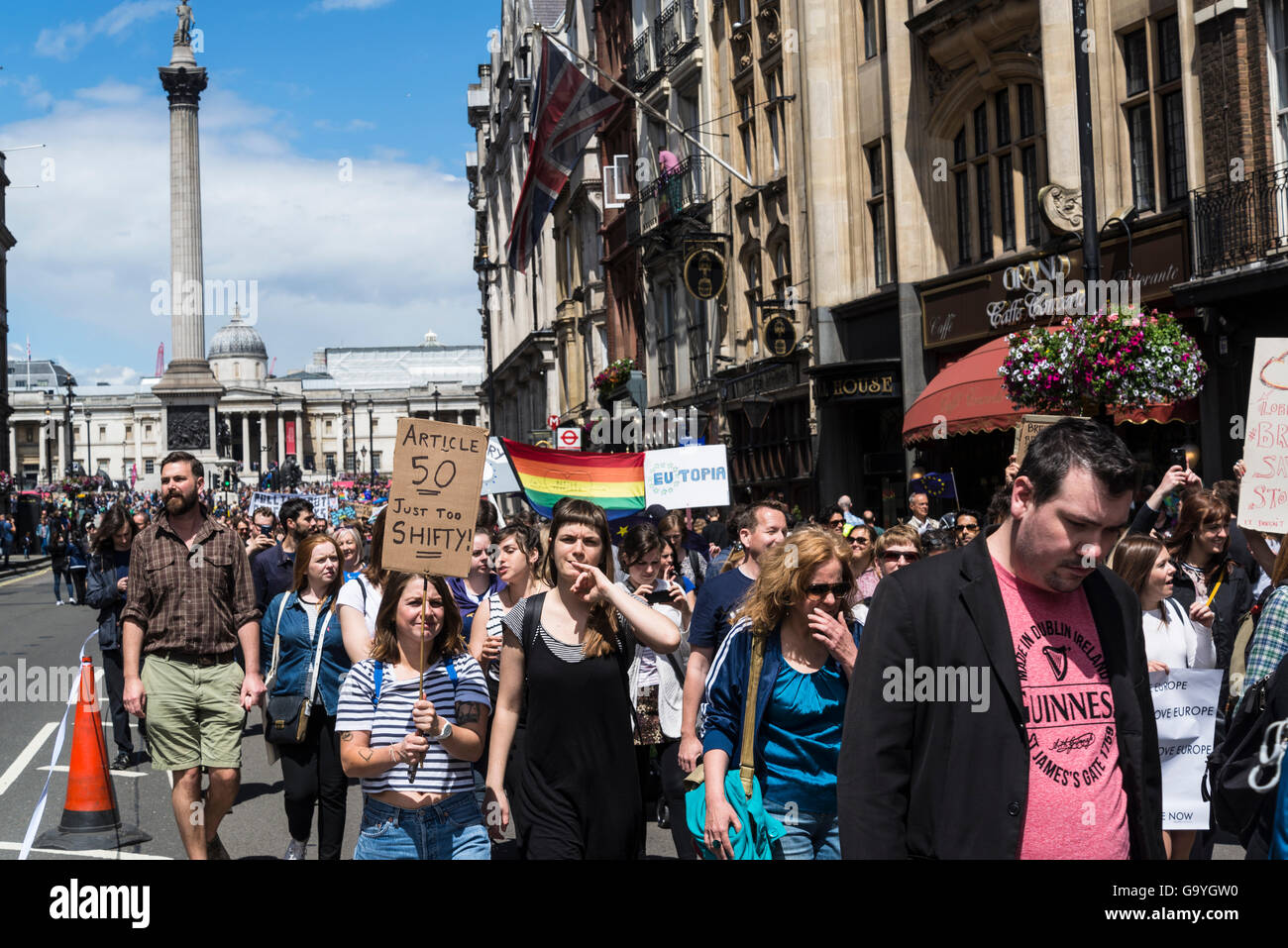 Marzo per l'Europa, Anti-Brexit protesta, LONDRA, REGNO UNITO, 02/07/2016 Foto Stock