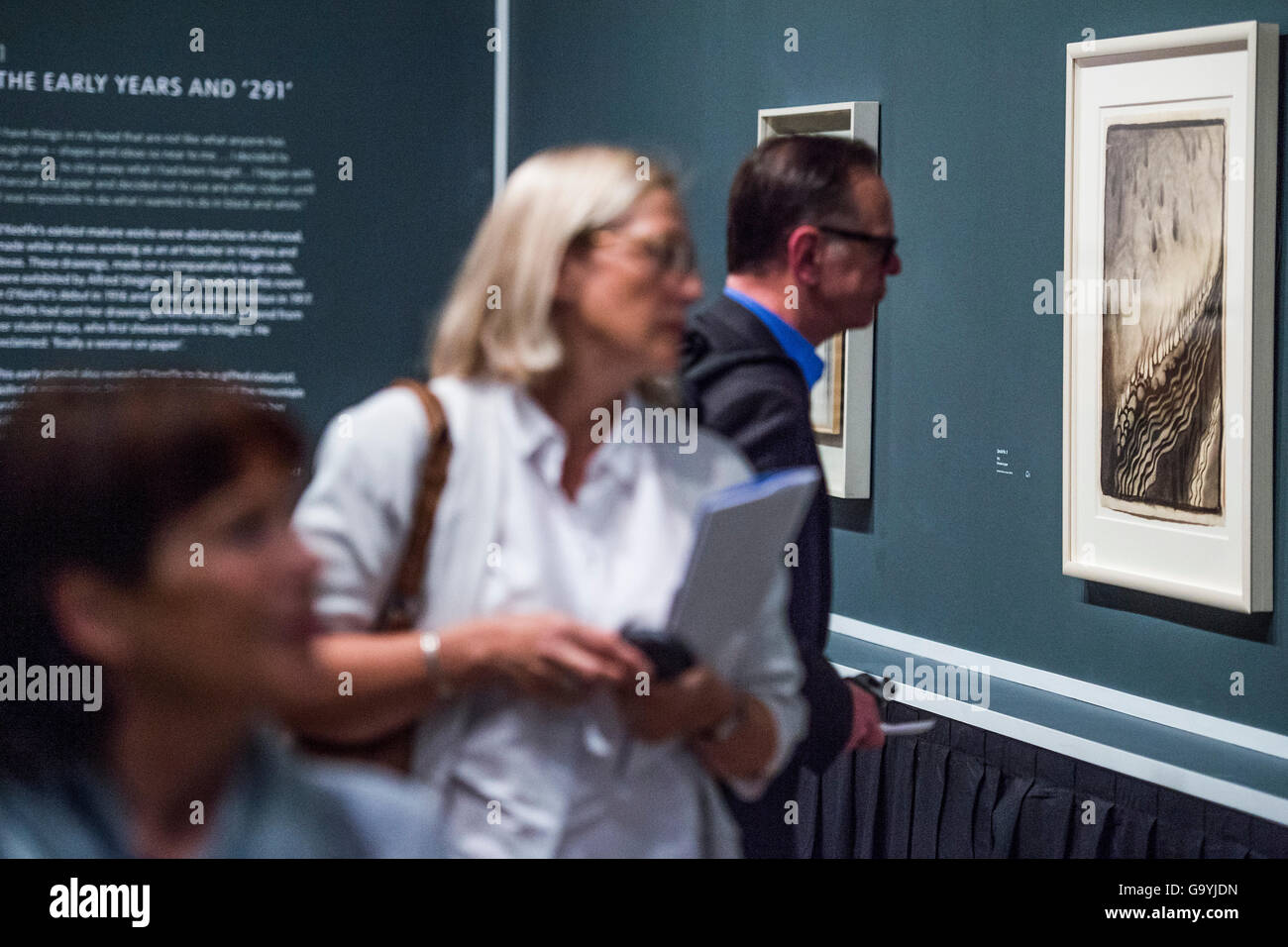 La Tate Modern di Londra, Regno Unito. 04 Luglio, 2016. Speciale n. 9, 1915 - Georgia O'Keefe una nuova mostra presso la Tate Modern di Londra. Si va dal 6 luglio fino al 30 ottobre 2016. Credito: Guy Bell/Alamy Live News Foto Stock