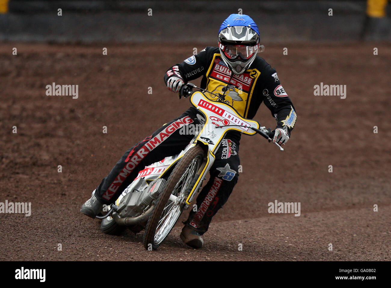 Coventry Buildbase Bees' Billy Janniro in azione durante una gara della British Speedway Elite League al Brandon Stadium di Coventry. Foto Stock