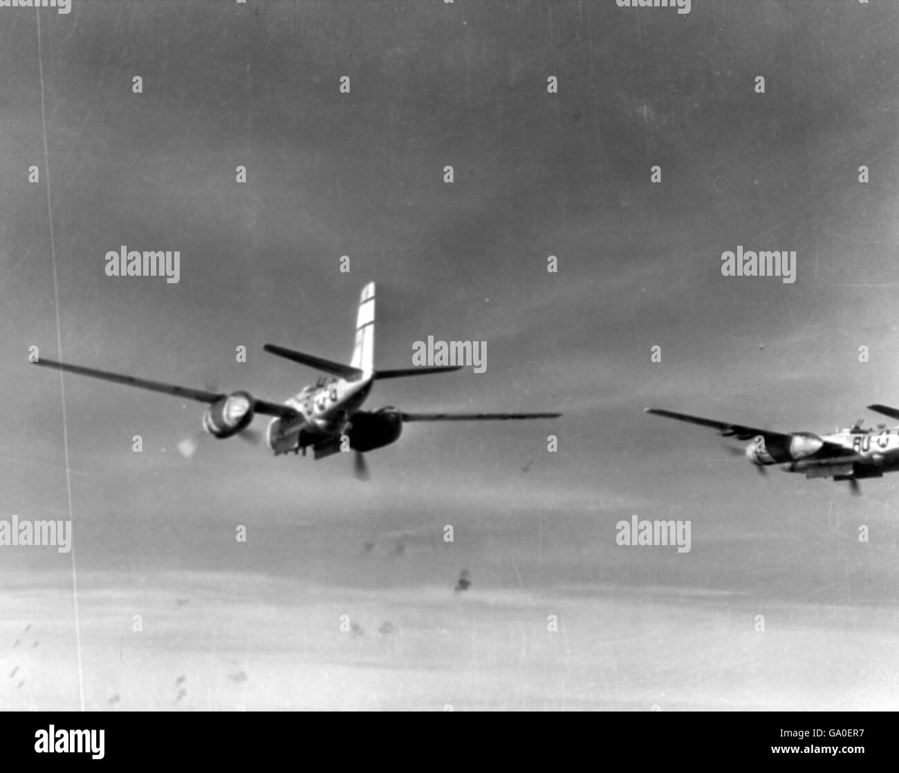 Immagine dall'archivio fotografico René Francillon, con un Douglas KA-3B Sky Warrior (BuNo 147648) di VAK-208 alla NAS Alameda l'8 agosto 1982. Foto Stock