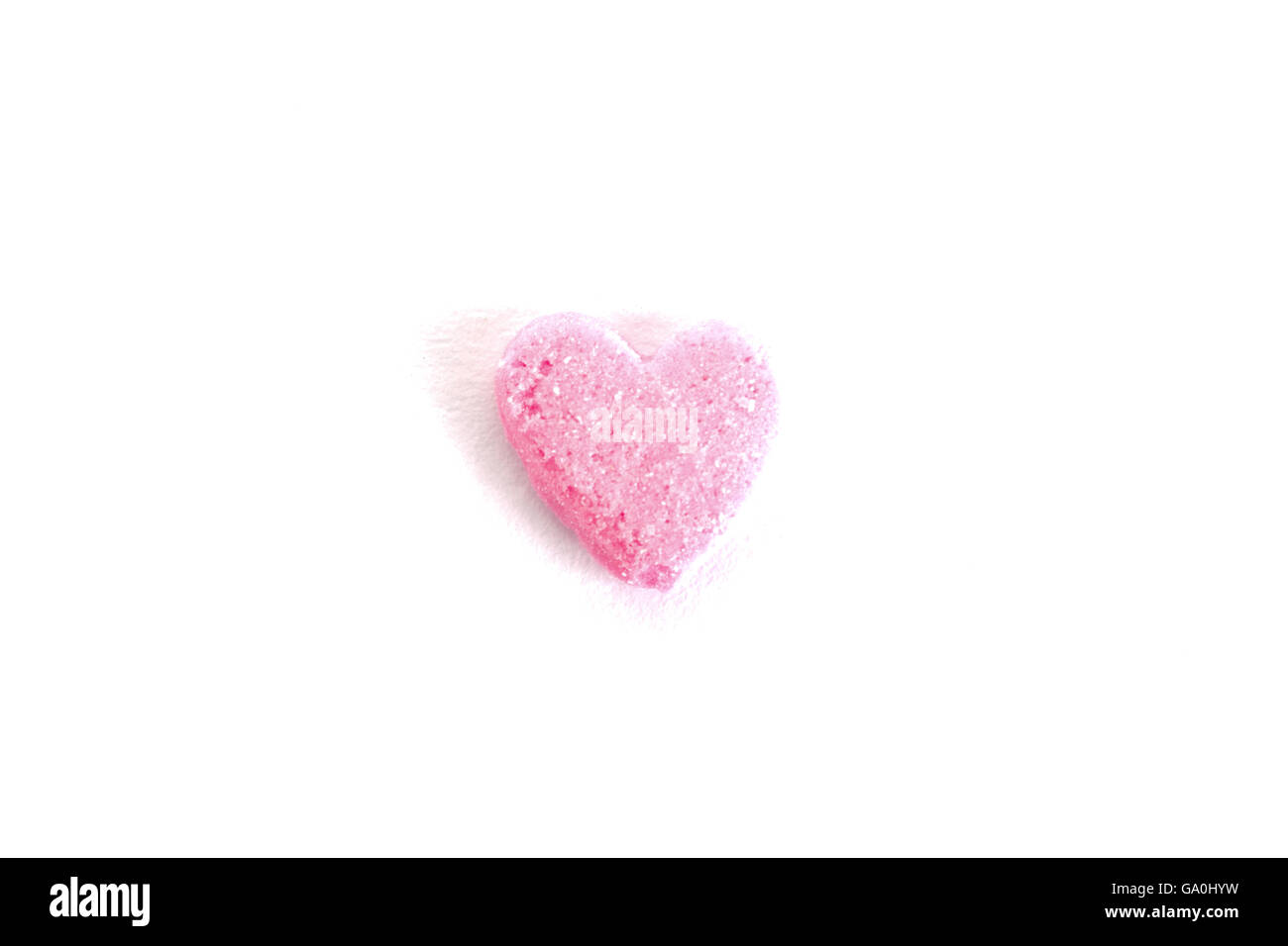 Rosa candy cuore Foto Stock