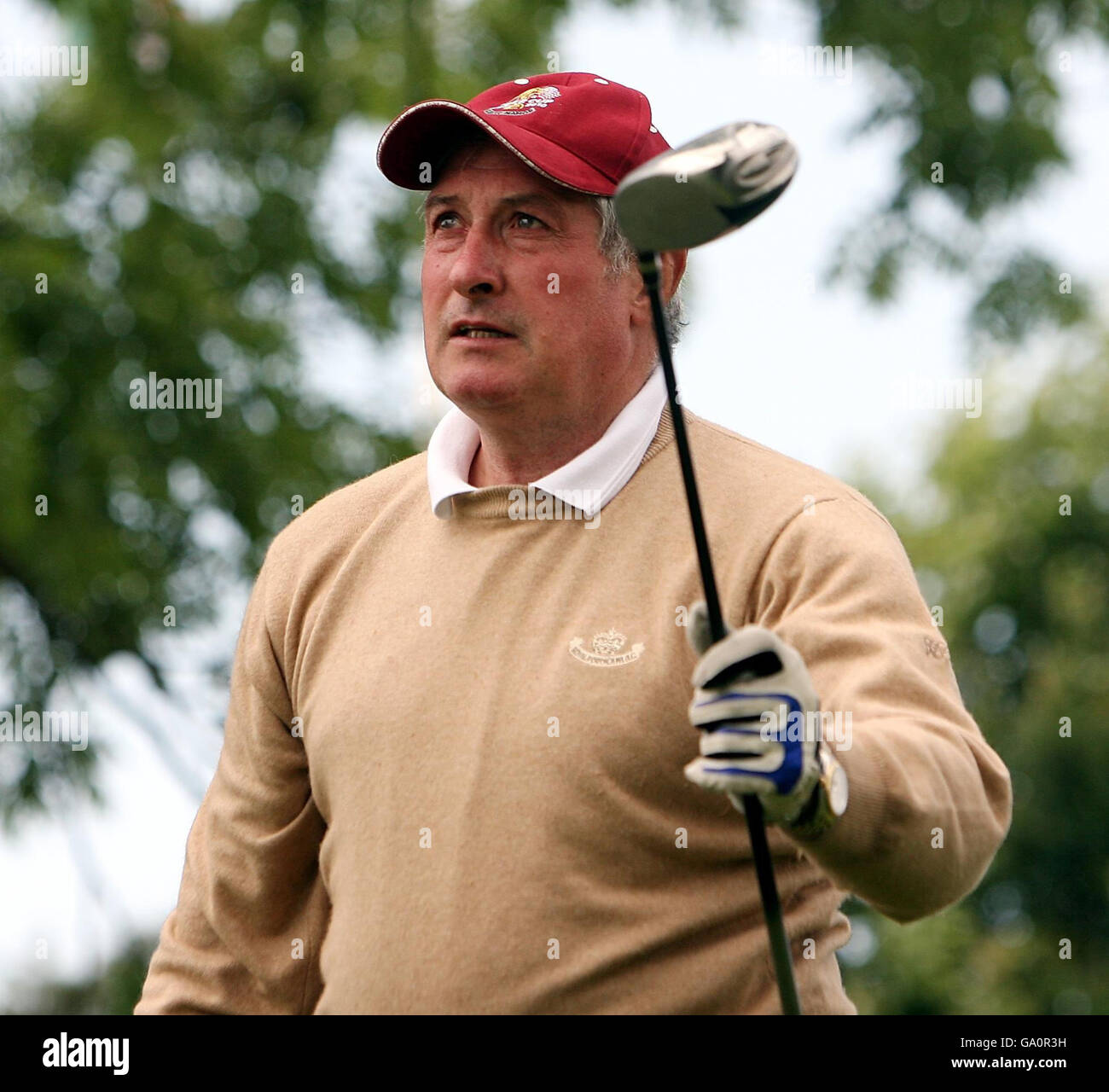 L'ex giocatore di rugby del Galles Gareth Edwards durante il Celtic Manor Wales Open Pro-Am al Celtic Manor Resort, Newport. Foto Stock