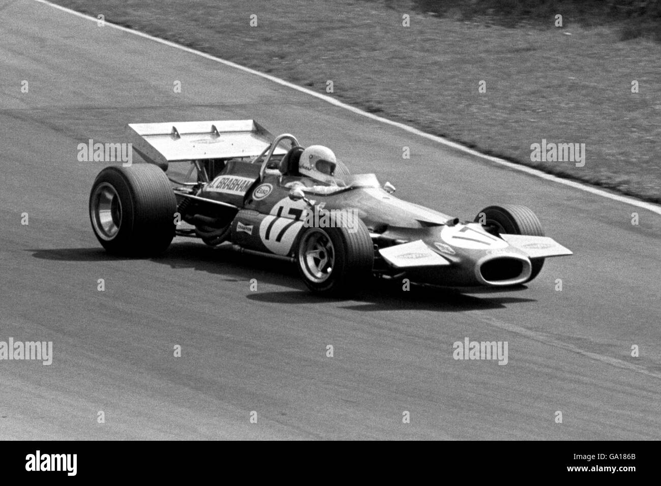 Motor Racing - Gran Premio di Gran Bretagna - Brands Hatch 1970. Australia Jack Brabham (Brabham-Ford) durante il RAC British Grand Prix di questo pomeriggio a Brands Hatch. Foto Stock