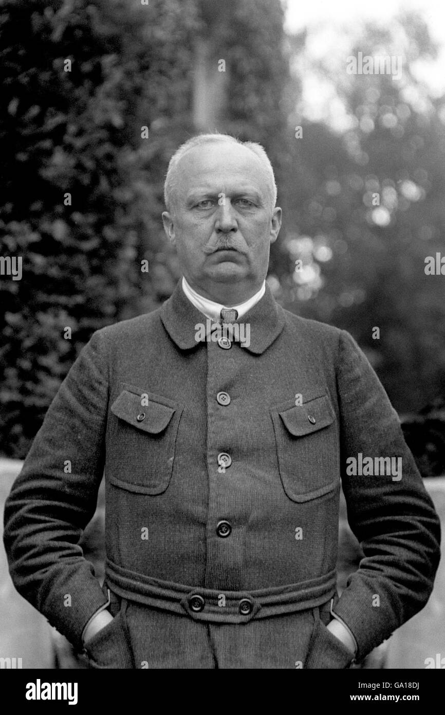 Il generale Erich Ludendorff, un ufficiale dell'esercito tedesco, e il generale del Quartermaster durante la prima guerra mondiale Foto Stock