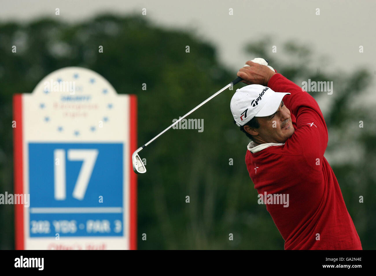 Simon Khan durante lo Smurfit Kappa European Open al K Club, Co Kildare, Dublino, Irlanda. Foto Stock