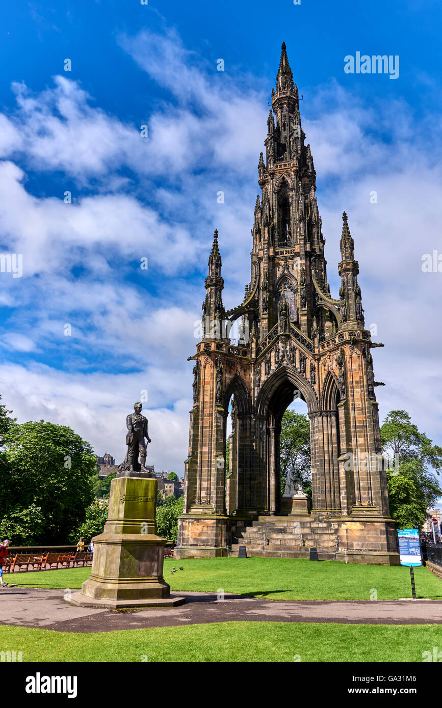 Il monumento di Scott Edinburgh Foto Stock