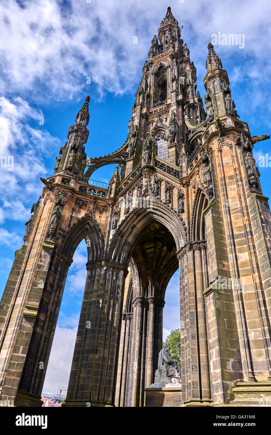 Il monumento di Scott Edinburgh Foto Stock