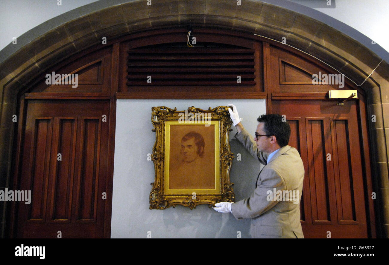 La pittura a pastelli: pastello Ritratti mostra Foto Stock